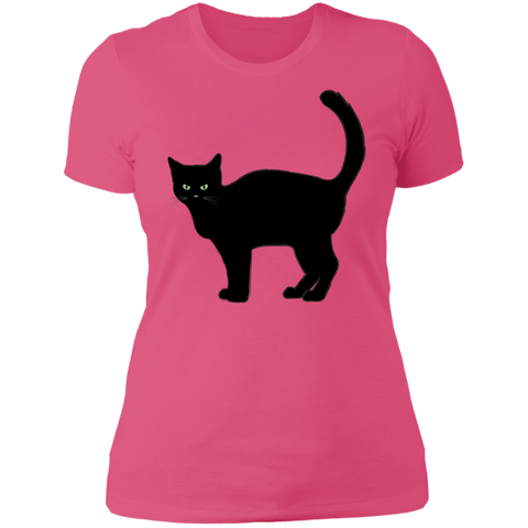Image of Black Cat Halloween Ladies' T-Shirt - DNA Trends