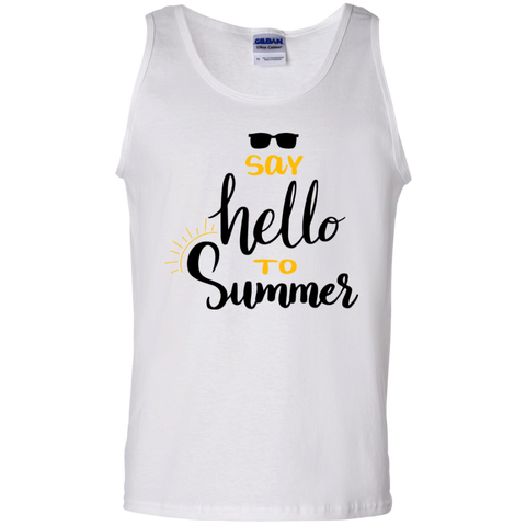Image of Say Hello To Summer 100% Cotton Summer Tank Top - DNA Trends