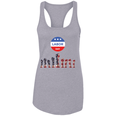 Image of Labor Day Ladies Ideal Racerback Tank - DNA Trends