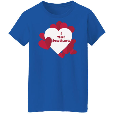 Image of I Teach Sweethearts  Teacher Valentine  Ladies'  T-Shirt