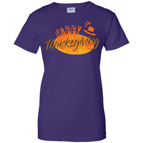 Image of Happy Thanksgiving Gildan Ladies' 100% Cotton T-Shirt - DNA Trends