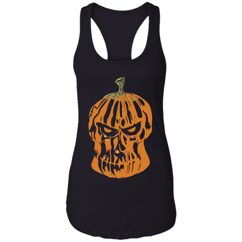 Image of Pumpkin-Skull Halloween Costume Ladies Ideal Racerback Tank - DNA Trends