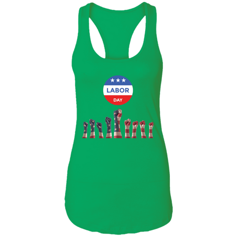 Image of Labor Day Ladies Ideal Racerback Tank - DNA Trends