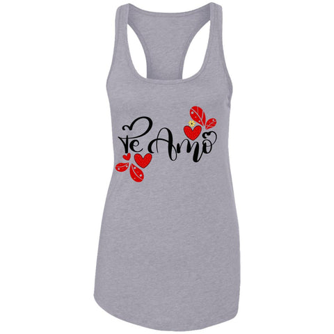 Image of Valentines Day Te Amo Ladies Ideal Racerback Tank