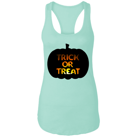 Image of Trick or Treat Pumpkin Halloween Ladies Tank - DNA Trends
