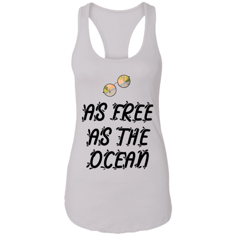 Image of As Free As The Ocean Ladies Ideal Summer Racerback Tank - DNA Trends
