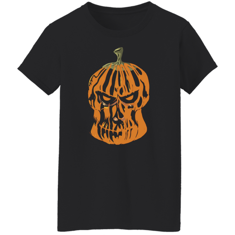 Image of Pumpkin-Skull Halloween Costume Ladies' T-Shirt - DNA Trends