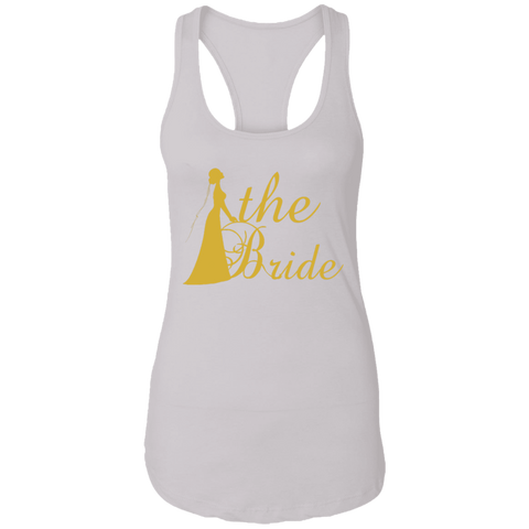 Image of Bridal Shower- Golden Font Bachelorette Part Ladies Ideal Racerback Tank For Bride - DNA Trends