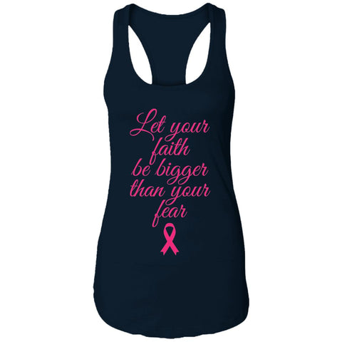 Image of Faith Above Fear Breast Cancer Awareness Ladies Tank - DNA Trends