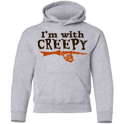 Image of I'm With Creepy Halloween Pullover Hoodie(Boys) - DNA Trends