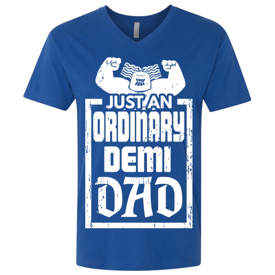 Demi Dad Premium Fitted SS V-Neck - DNA Trends
