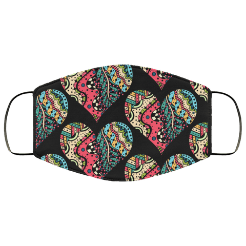 Image of Artistic Hearts Face Mask - DNA Trends