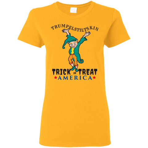 Image of Trumpelstiltskin Trick Or Treat America T-Shirt Halloween Clothing (Women) - DNA Trends