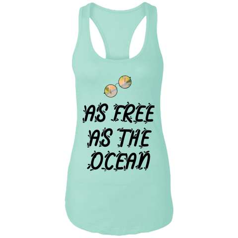 Image of As Free As The Ocean Ladies Ideal Summer Racerback Tank - DNA Trends