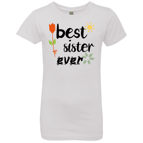 Image of Best Sister Ever Girls' Princess T-Shirt - Sisters Day Tshirt - DNA Trends