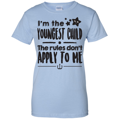 Image of I'm The Youngest Child The Rules Don't Apply to Me Ladies' 100% Cotton T-Shirt - DNA Trends