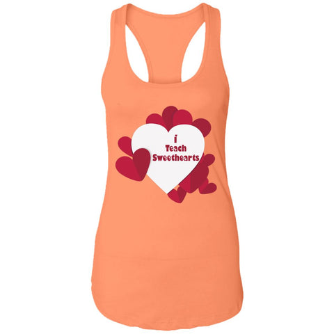 Image of I Teach Sweethearts  Teacher Valentine  Ladies Ideal Racerback Tank