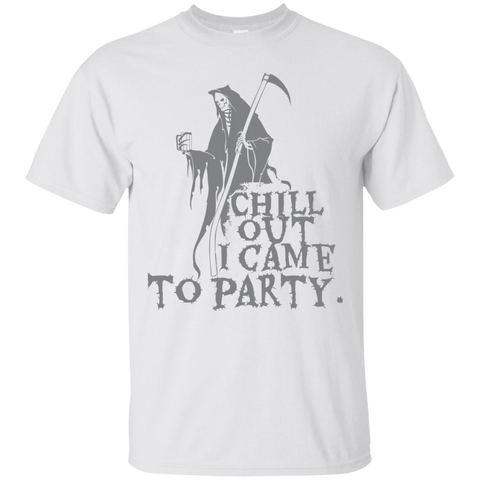 Image of Chill Out I Came To Party Grim Reaper T-Shirt Halloween Tshirt (Men) - DNA Trends