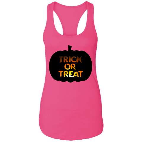 Image of Trick or Treat Pumpkin Halloween Ladies Tank - DNA Trends
