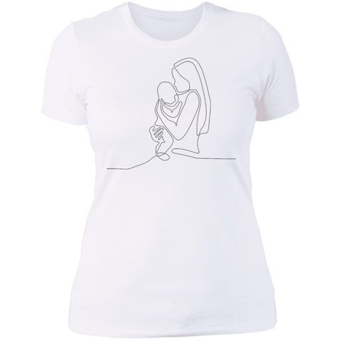 Image of Line Art Mother's Day Ladies' T-Shirt - DNA Trends