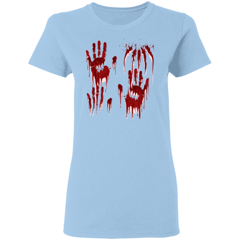 Image of Blood Handprint Halloween Costume Ladies' T-Shirt - DNA Trends