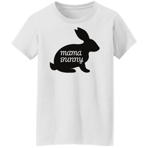 Image of Mama Bunny Easter Ladies' T-Shirt: For Moms, Easter Bunny, nursing mother Easter,Mom Matching Outfit, 2022 Easter Mom, Best Mom