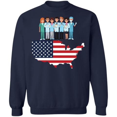 Image of Essential Workers Labor Day Crewneck Pullover Sweatshirt - DNA Trends