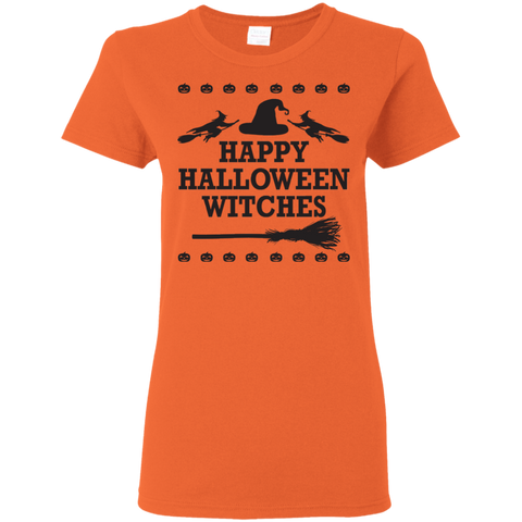 Image of Happy Halloween Witches T-Shirt Halloween Clothing (Women) - DNA Trends