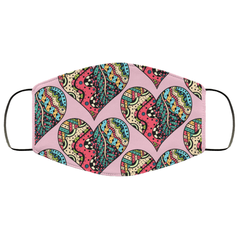 Image of Artistic Hearts Face Mask - DNA Trends