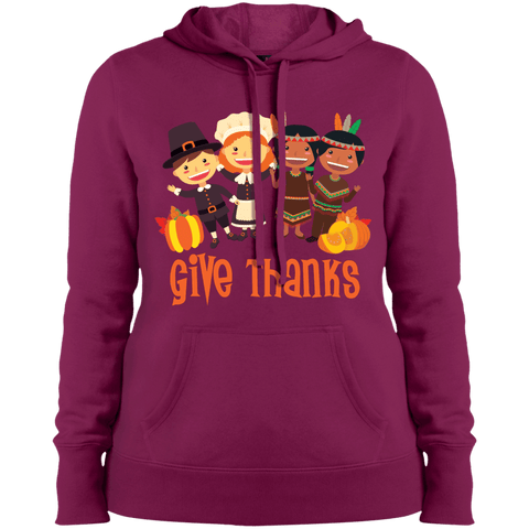 Image of Thanksgiving Ladies' Pullover Hooded Sweatshirt - DNA Trends