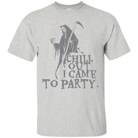 Image of Chill Out I Came To Party Grim Reaper T-Shirt Halloween Tshirt (Men) - DNA Trends