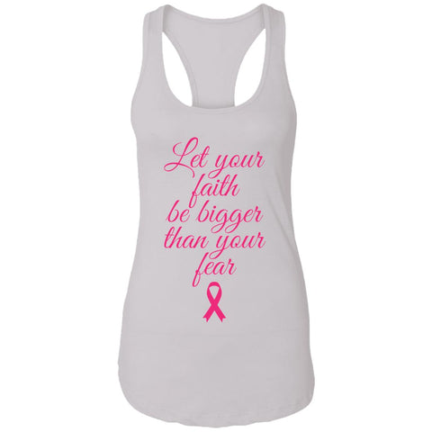 Image of Faith Above Fear Breast Cancer Awareness Ladies Tank - DNA Trends