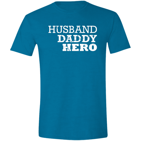 Image of Husband Daddy Hero Softstyle T-Shirt - DNA Trends