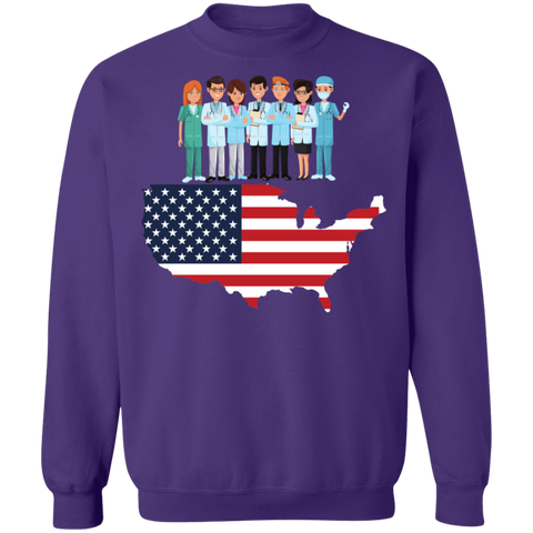 Image of Essential Workers Labor Day Crewneck Pullover Sweatshirt - DNA Trends