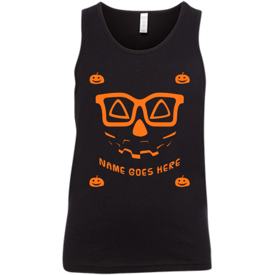 Creepy Nerd Pumpkin Halloween Costume  Boys'  Jersey Tank - DNA Trends