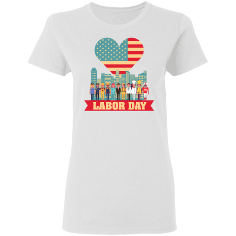 Image of Labor Day USA Ladies' T-Shirt - DNA Trends