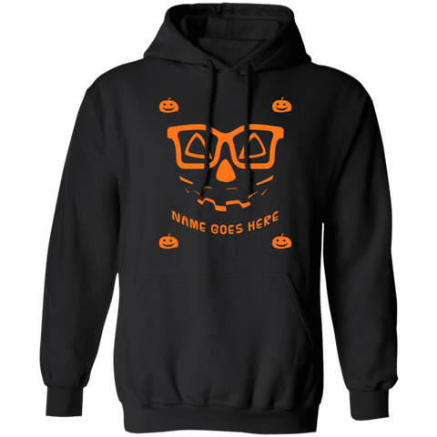 Image of Personalized Creepy Nerd Pumpkin Halloween Costume  Pullover Hoodie - DNA Trends
