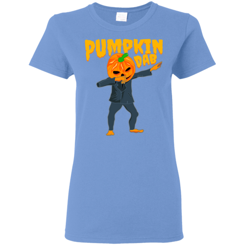 Image of Trendy Pumpkinhead Dab T-Shirt Halloween Shirt (Women) - DNA Trends