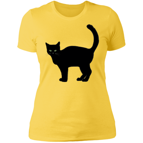 Image of Black Cat Halloween Ladies' T-Shirt - DNA Trends