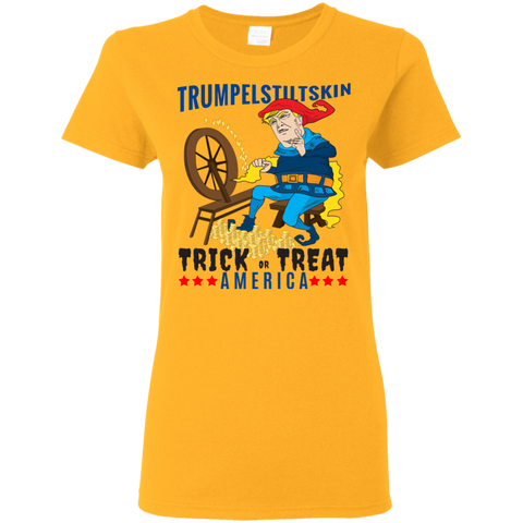 Image of Trumpelstiltskin Trick Or Treat America T-Shirt Halloween Clothing (Women) - DNA Trends