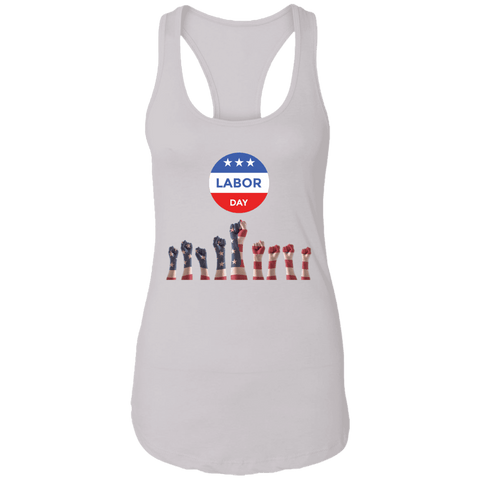 Image of Labor Day Ladies Ideal Racerback Tank - DNA Trends