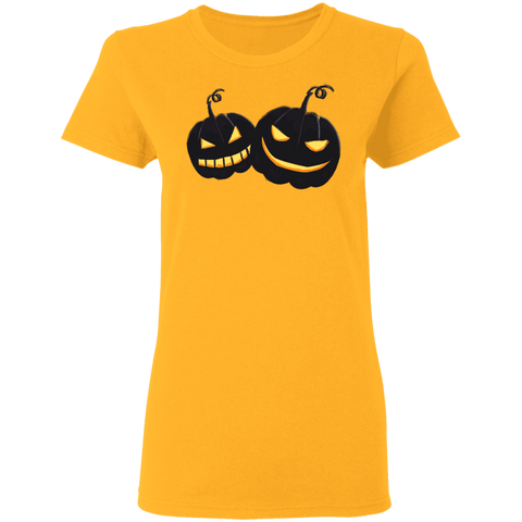 Image of Black Pumpkin Halloween Costume Ladies' T-Shirt - DNA Trends