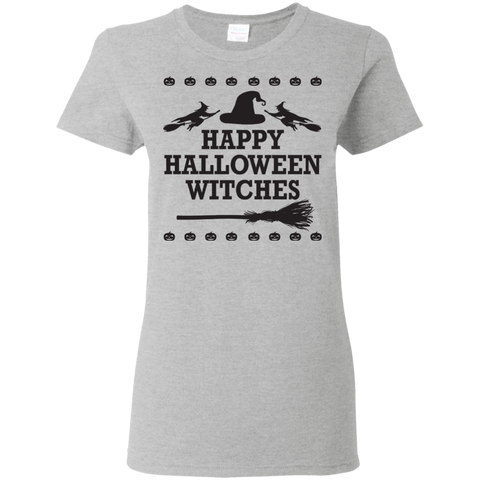 Image of Happy Halloween Witches T-Shirt Halloween Clothing (Women) - DNA Trends