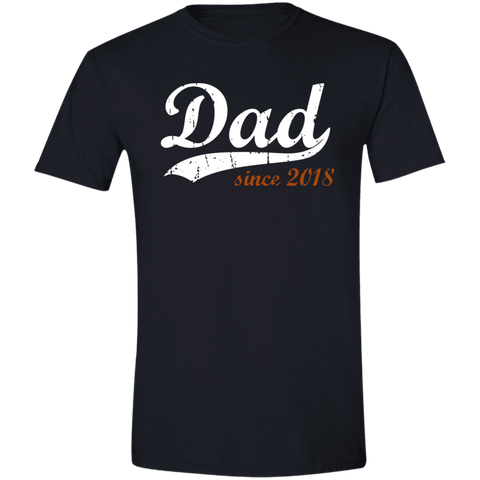 Image of Dad Since 2018 Softstyle T-Shirt - DNA Trends