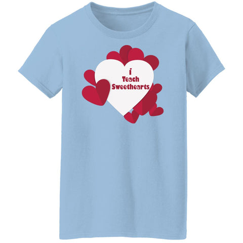 Image of I Teach Sweethearts  Teacher Valentine  Ladies'  T-Shirt