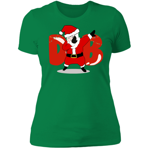 Image of Amusing Dabbing Santa Ladies'  T-Shirt - DNA Trends