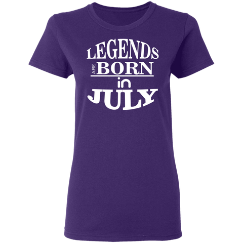 Image of Legends are Born in July Ladies' T-Shirt - DNA Trends