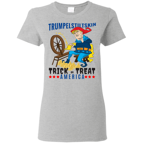 Image of Trumpelstiltskin Trick Or Treat America T-Shirt Halloween Clothing (Women) - DNA Trends