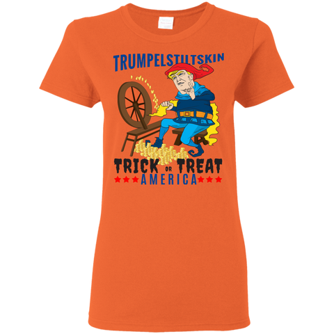 Image of Trumpelstiltskin Trick Or Treat America T-Shirt Halloween Clothing (Women) - DNA Trends