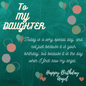 Birthday Message To My Daughter - Adorable Cursive Love Necklace - Birthday Gift For Daughter - DNA Trends